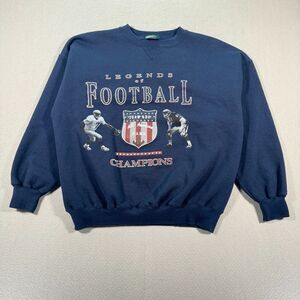 Vintage American‎ Eagle Sweatshirt Adult XL Blue Football American Champs USA